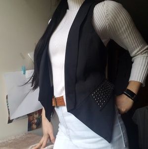 Black studded vest